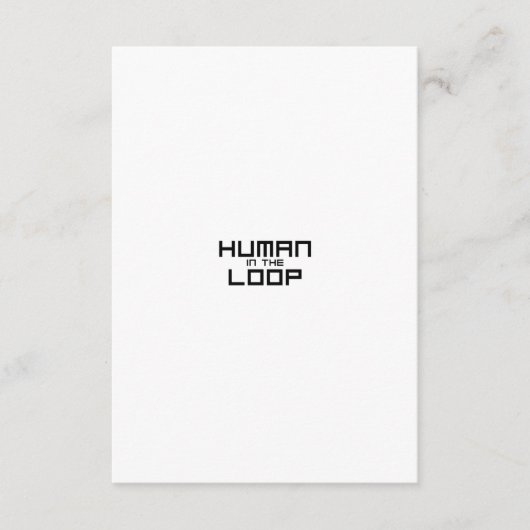 Human in the Loop Minimalist Industrial Enclosure  エンクロージャーカード (正面)