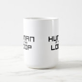 Human in the Loop Minimalist Large Coffee Mug コーヒーマグカップ (中央)