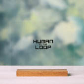 Human in the Loop Minimalist Technical Mouse Pad アクリルサイン (ニュートラル)