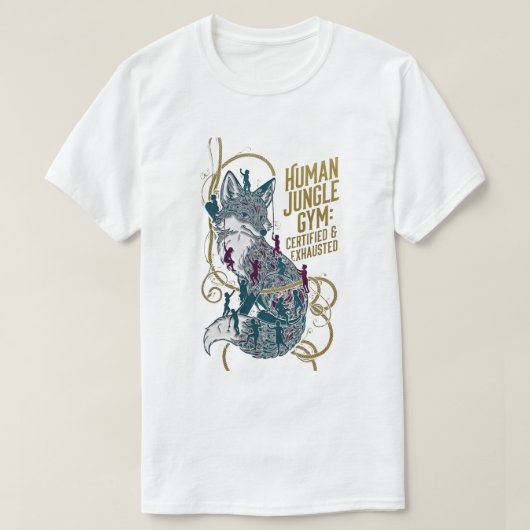 Human Jungle Gym Fox Tee | 認定資格:疲労困憊 Tシャツ (デザイン正面)