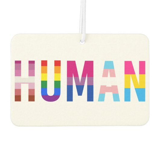 HUMAN LGBT国旗ゲイプライド月トランスジェンダー カーエアーフレッシュナー (裏面)