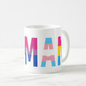 HUMAN LGBT国旗ゲイプライド月トランスジェンダー コーヒーマグカップ (正面右)