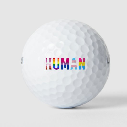 HUMAN LGBT国旗ゲイプライド月トランスジェンダー ゴルフボール (正面)
