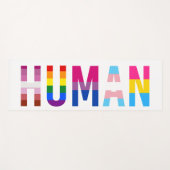 HUMAN LGBT国旗ゲイプライド月トランスジェンダー ヨガマット (正面(横))