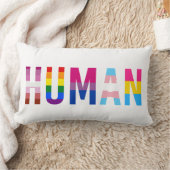 HUMAN LGBT国旗ゲイプライド月トランスジェンダー ランバークッション (ブランケット)
