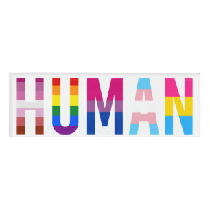 HUMAN LGBT国旗ゲイプライド月トランスジェンダー 名札