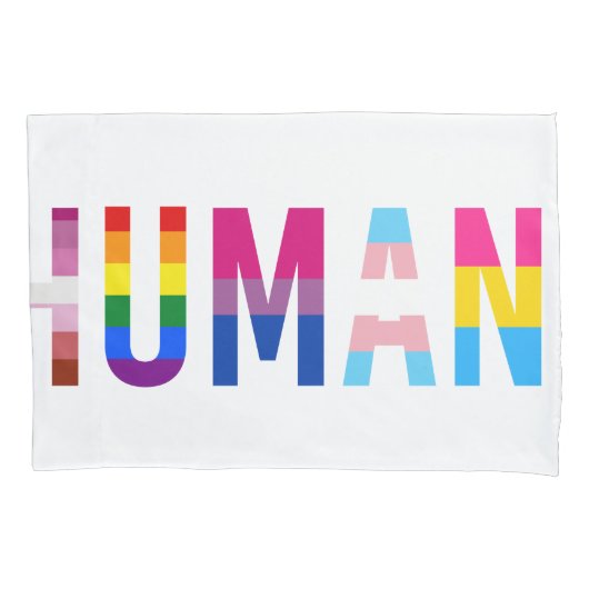 HUMAN LGBT国旗ゲイプライド月トランスジェンダー 枕カバー (正面)