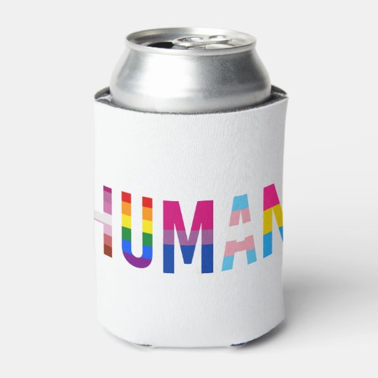 HUMAN LGBT国旗ゲイプライド月トランスジェンダー 缶クーラー (缶正面)