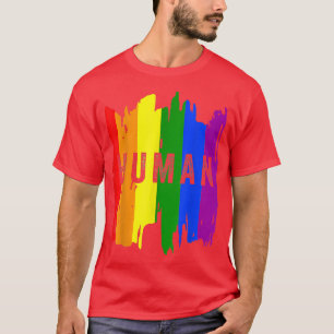 HUMAN LGBT国旗ゲイプライド月トランスジェンダー Tシャツ