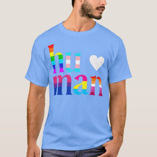 HUMAN LGBT国旗ゲイプライド月経性レインボ Tシャツ