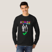 Human Lgbt Flagゲイプライド月 Tシャツ (正面フル)
