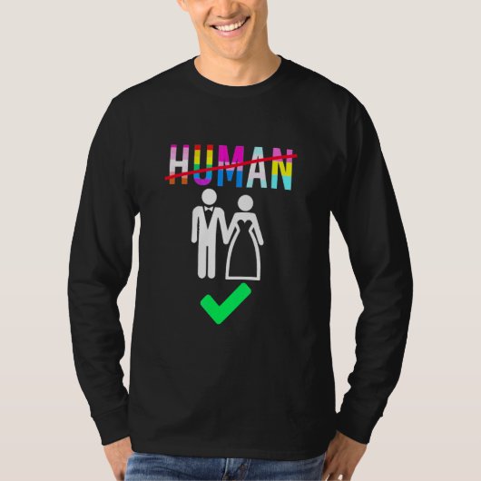 Human Lgbt Flagゲイプライド月 Tシャツ (正面)