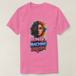 Human Machine Evolution – AIアート Tシャツ