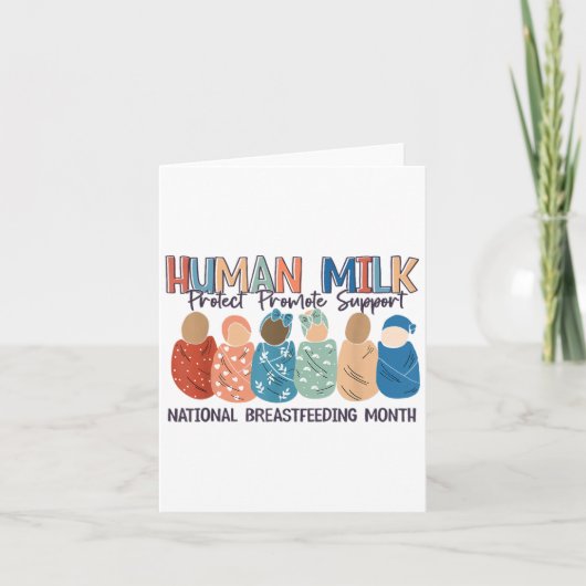 Human Milk Moms Milk S National Breastfeeding Mont カード (正面)