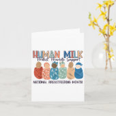 Human Milk Moms Milk S National Breastfeeding Mont カード (黄色い花)