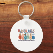 Human Milk Moms Milk S National Breastfeeding Mont キーホルダー (正面)