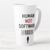 Human not software カフェラテマグ (右アングル)