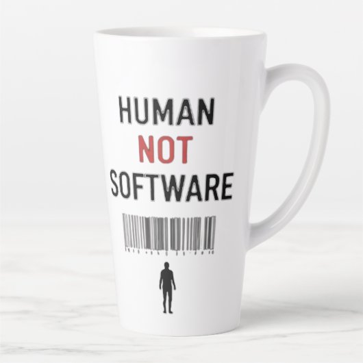 Human not software カフェラテマグ (右)