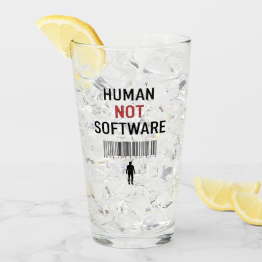 Human not software タンブラーグラス (アイス正面)