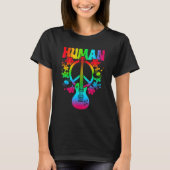 HUMAN Rainbow LGBT Flag Gay Pride Month Lesbian 9 Tシャツ (正面)
