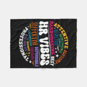 Human Resources Hr Vibes Analyst Employee Apprecia フリースブランケット (正面(横))