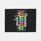 Human Resources Squad Back To School Hr Crew フリースブランケット (正面(横))