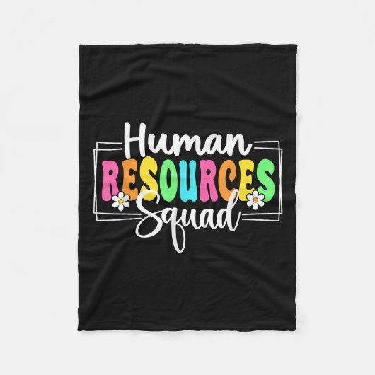 Human Resources Squad Back To School Hr Crew フリースブランケット (正面)