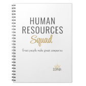 Human Resources Squad – Personalized Notebook ノートブック (正面)