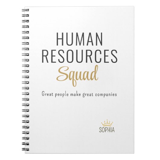 Human Resources Squad – Personalized Notebook ノートブック (正面)