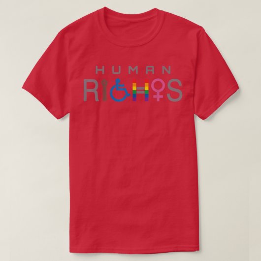 Human Rights Blm Disabled Lgbt 男性へ Women 2803 Tシャツ (デザイン正面)