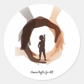Human Rights for All – Minimal Diversity Circle De ラウンドシール (正面)