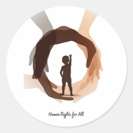Human Rights for All – Minimal Diversity Circle De ラウンドシール