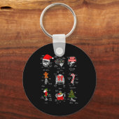 Human Skeleton Anatomy Christmas Medical Student X キーホルダー (正面)