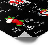 Human Skeleton Anatomy Christmas Medical Student X ポスター (角)