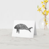 HuManatee Notecards カード (黄色い花)