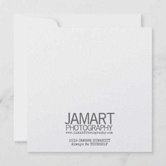 HUMANITY 5.25 x 5.25カード 招待状 (裏面)