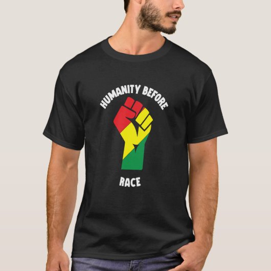Humanity Fist Equality Black History Month Black P Tシャツ (正面)