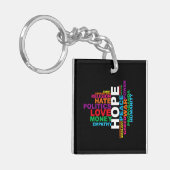 Humanity Word Cloud キーホルダー (正面左)