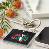 Humanity Word Cloud キーホルダー (正面右)