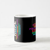 Humanity Word Cloud コーヒーマグカップ (中央)