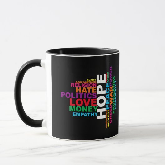 Humanity Word Cloud マグカップ (左)