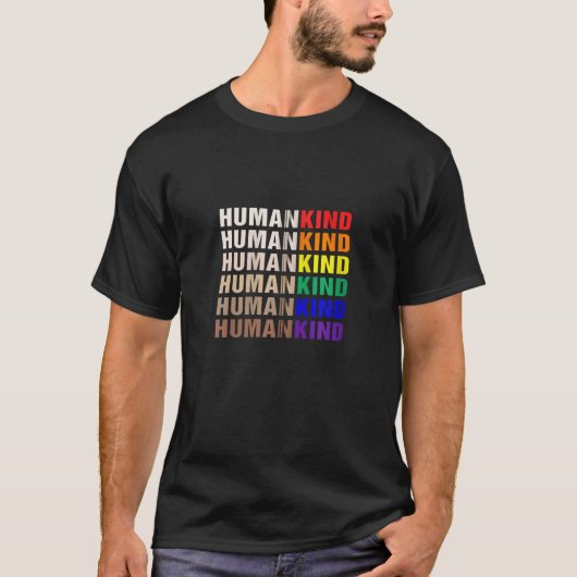 HUMANKIND 感動的 LGBT Zipフード付きスウェットシャツ Tシャツ (正面)