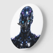 humanoid AI robot Reloj ラージ壁時計 (傾斜)
