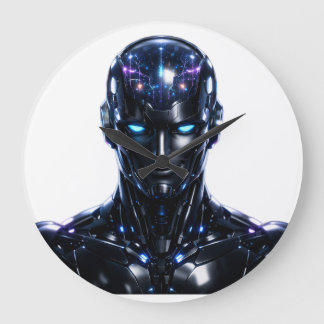humanoid AI robot Reloj ラージ壁時計