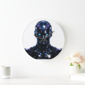 humanoid AI robot Reloj ラージ壁時計 (ホーム)