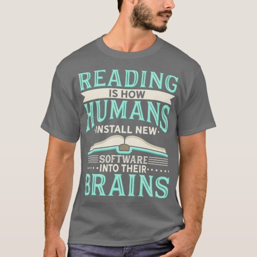 Humans読が新しいソフトウェアをインストールする方法 Tシャツ (正面)