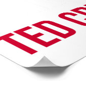 Humans Against Ted Cruz -テキサス州国旗 ポスター (角)