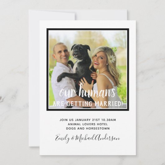 Humans Are – 写真婚約したパーティの招待状 招待状 (正面)