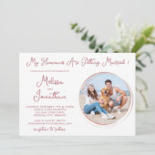 Humans Getting Married Pet Photoバラ金ゴールド 招待状 (スタンド正面)