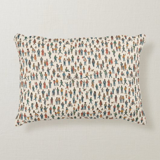 Humans Pattern アクセントクッション (正面)